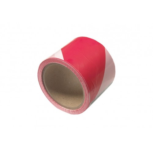 Banda pentru delimitare si semnalizare 100mx75mm alb-rosu, Evotools cod 645166